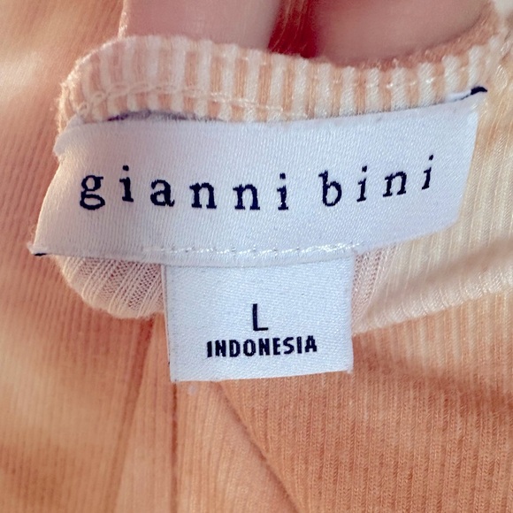 Gianni Bini Knit Racer Dress Ribbed Tank Tan Tie Dye Size Large - Picture 6 of 8